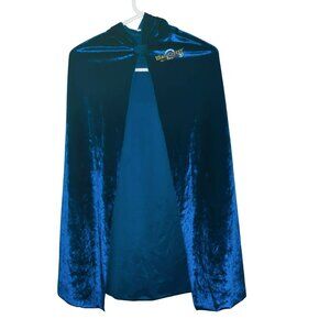 MagiQuest Magi Cape Midnight Blue Cloak Kids L XL Costume Ages 5-9 Velvety Feel